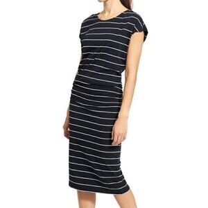 ATHLETA Horizons Striped Stretchy Midi Pullover Athletic Dress